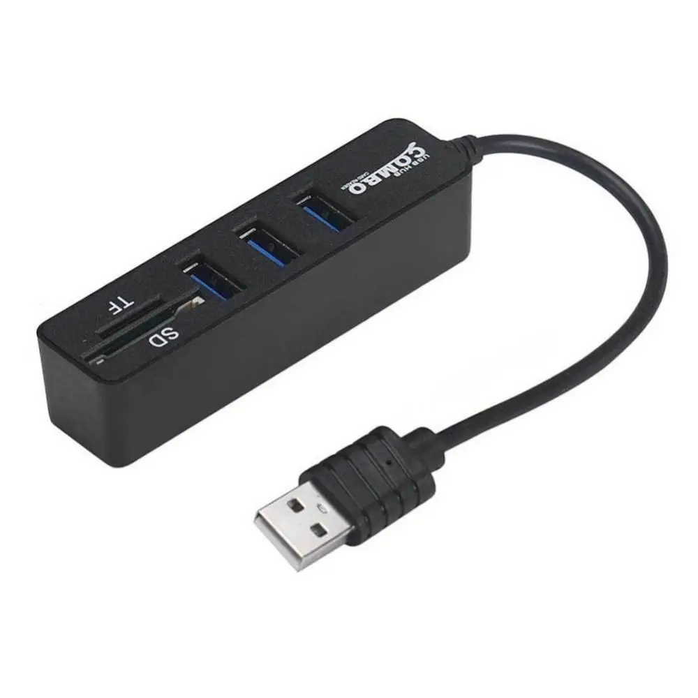 

USB 2,0 концентратор Micro Secure Digital TF устройство для чтения карт памяти адаптер для ноутбука USB кардридер компьютерные аксессуары