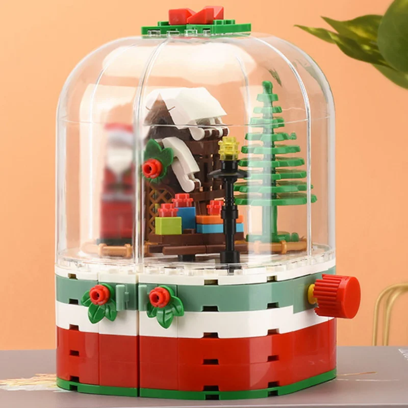 Новое поступление рождественский подарок вращающийся Рождественский коттедж