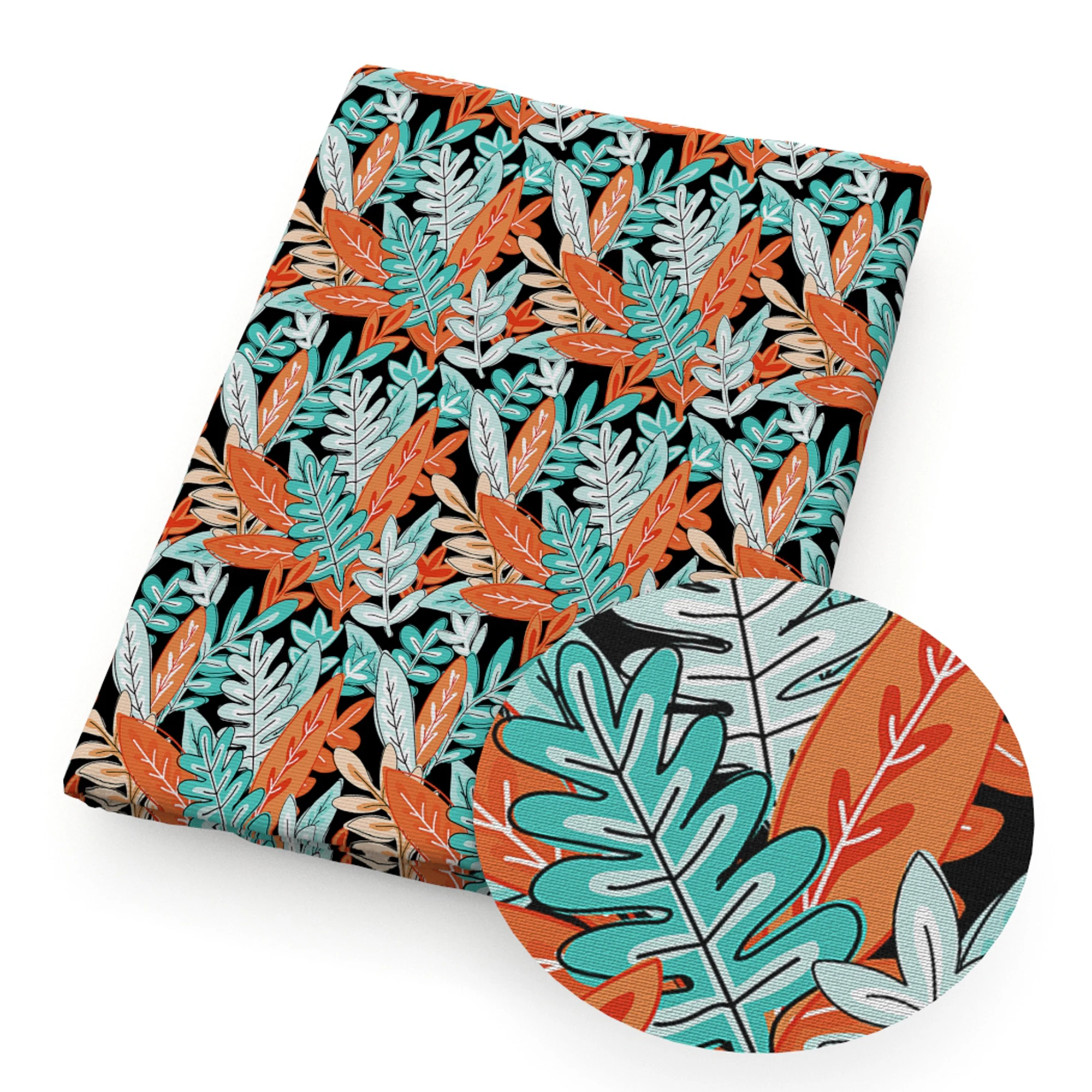 Папоротник лист ананас летняя Полиэстеровая хлопчатобумажная ткань Лоскутная