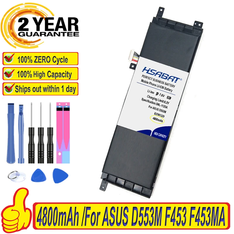 Аккумулятор B21N1329 для Asus D553M F453 F453MA F553M P553 P553MA X453 X453MA X553 X553M X553B X553MA X503M X403M новинка