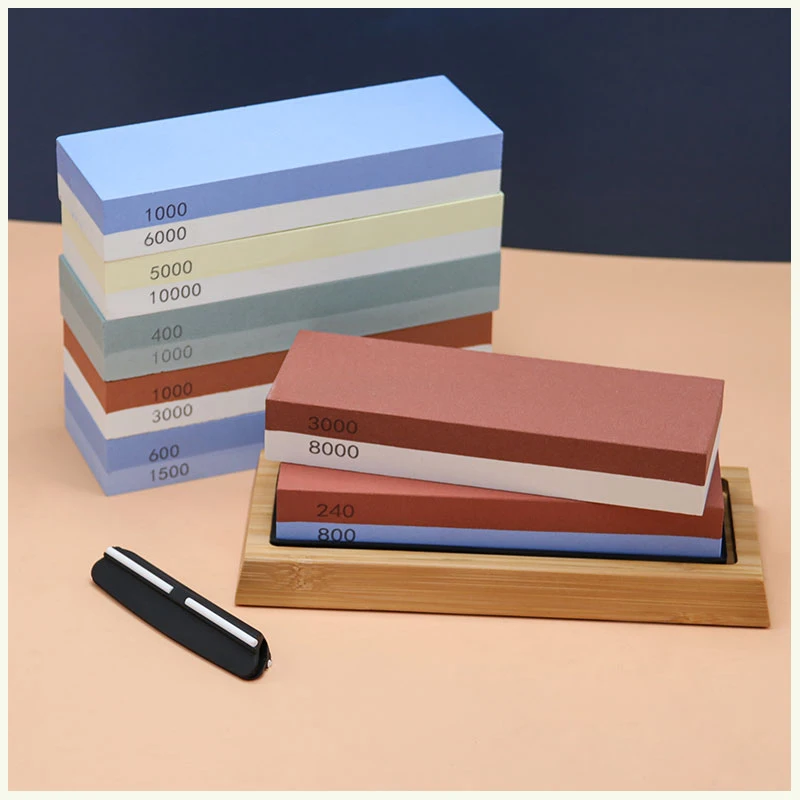 whetstone sharpening stone knife sharpener professional grinding kitchen tools accessories gadgets wet dual side girt honing set free global shipping