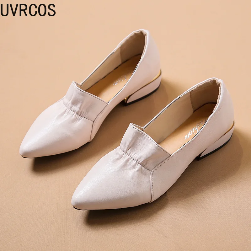 

Spring Ladies Retro Casual PU Leather Shoes Pointed Toe Soft Sole Mary Jane Flat Shoes Pump Shoes 2020