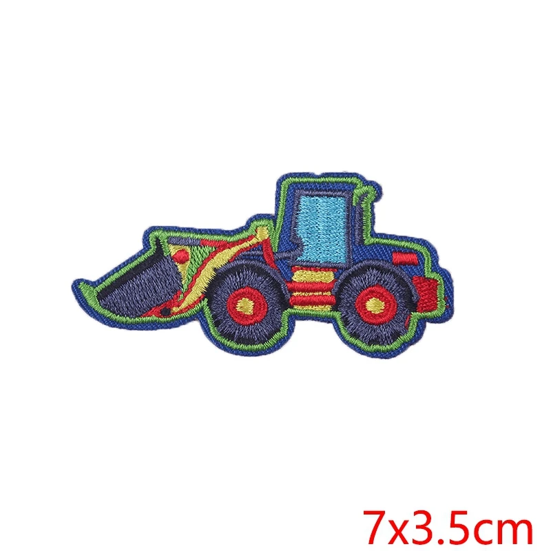 Prajna наклейки на мотоцикл мультфильм вышитые патчи для одежды экскаватор