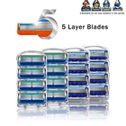 Сменные Лезвия подходят для Gillette Fusion 5 всех серий кассеты для безопасной бритвы для мужчин 5 слоев из нержавеющей стали