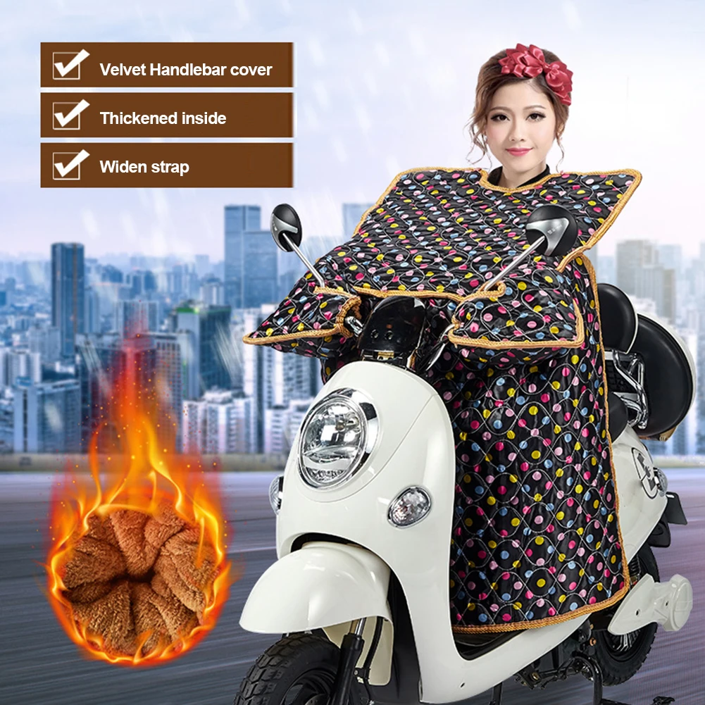 

Electric Scooter Windshield Velvet Thick Waterproof Motorcycle Cover Warm Knee Pads Leg Cover Universal For Scooter Motorcycle A