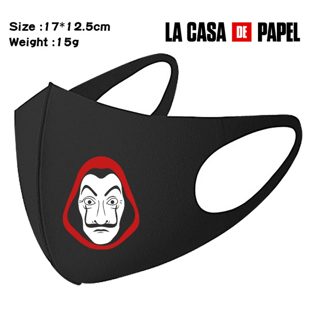 маска для лица защитная маски от короновируса Горячая La Casa De Papel моющаяся дышащая