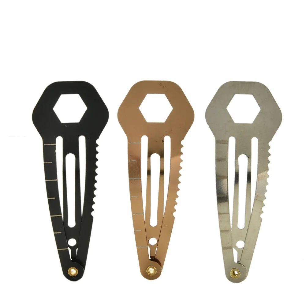 

New Arrival Multi-function Survival Hairpins Portable Wallet Hairpins Outdoor Accessories Hair Clips 3 Colors