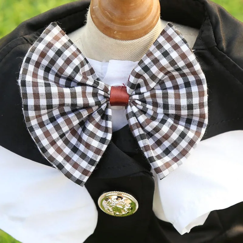 

Formal Dog Suit Gentleman Dog Cat Bowtie Wedding Suit Black Western Shirt For Dogs Pet Costume Outfits