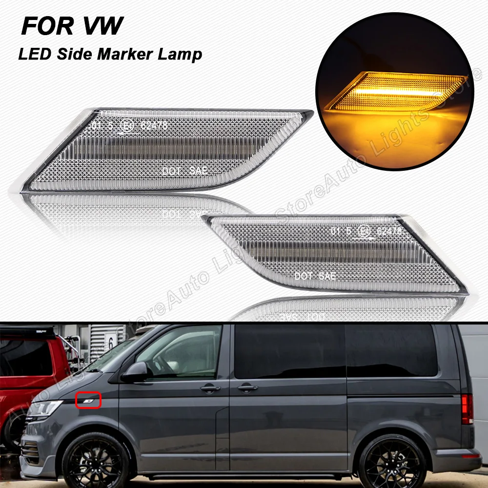 

2 шт., светодиодные габаритные огни для VW Transporter T6.1 Facelift 2020-Up
