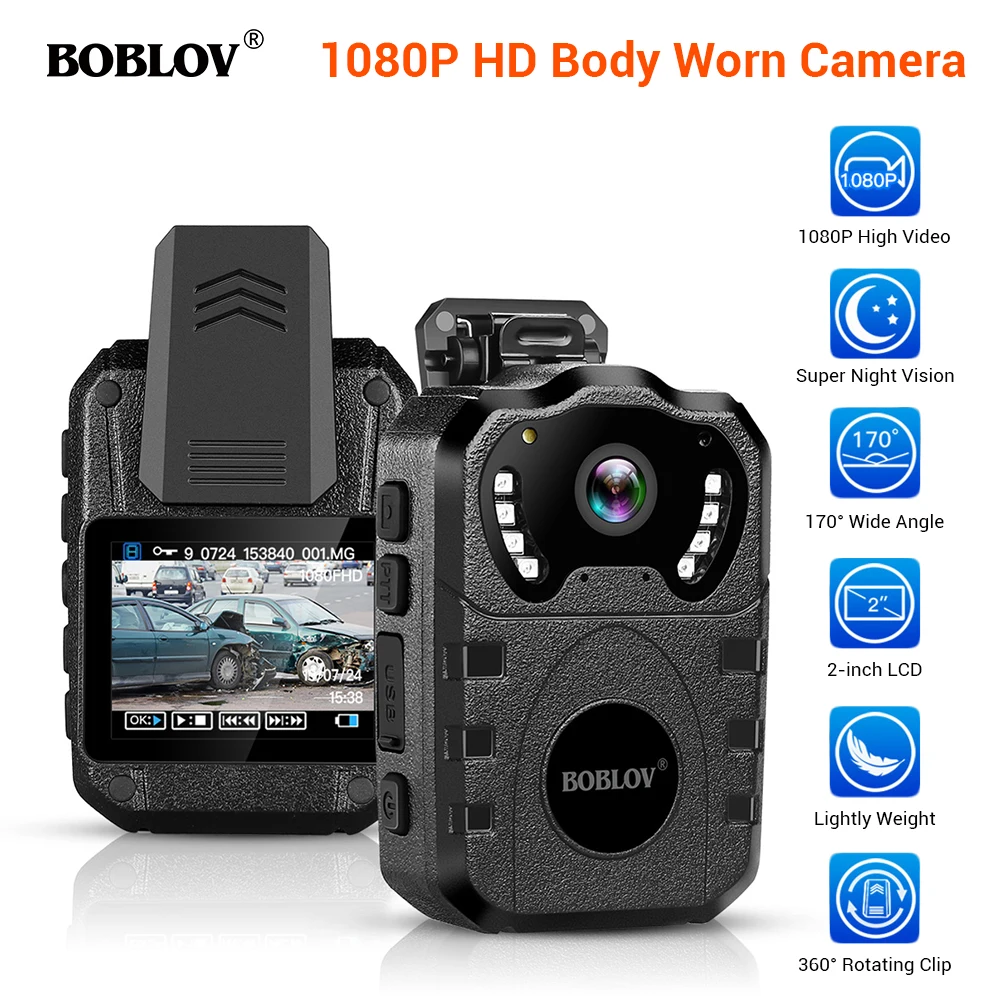 BOBLOV нательная камера полицейская 64 Гб портативная многофункциональная ИК с