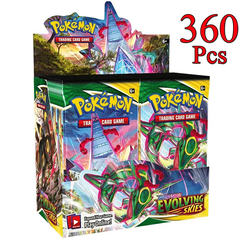 

Карты Pokemon TCG: сияющие Fates Booster Box, 360 шт., развивающая карточка, игра, коллекционные игрушки, подарки для детей