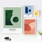 Абстрактная геометрическая форма Художественный настенный плакат серия узоров синего и желтого цветов Современная Картина на холсте гостиная домашний декор