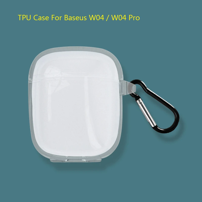 Прозрачный мягкий силиконовый чехол из ТПУ для Baseus W04 Pro W05 наушников футляр