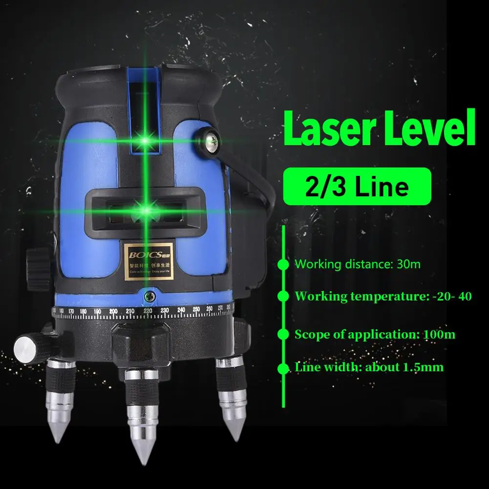 Самонивелирующийся зеленый лазерный уровень 2 линии вилка стандарта США и 3