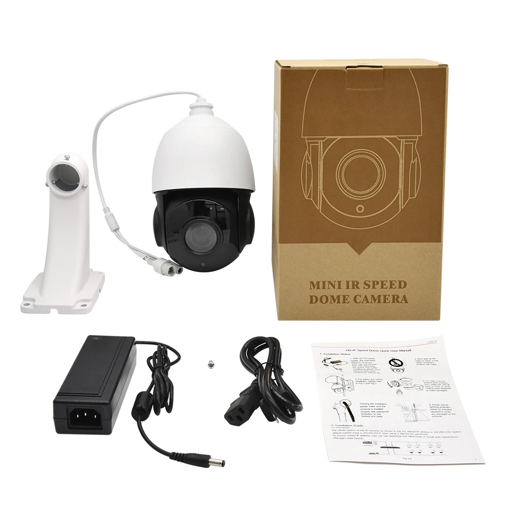 

Hikvision Compatible IP Camera PTZ 5MP 8MP 18X Zoom H265 POE CCTV Outdoor Security Speed Dome Video Camera With Bracket