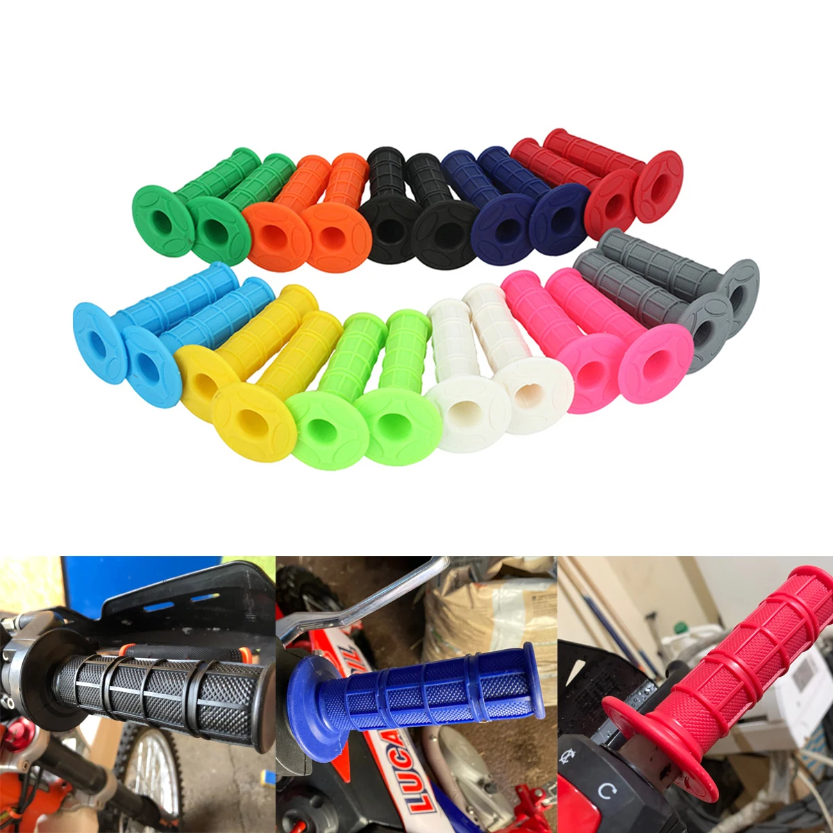 

7/8'' 22mm Handle Grips Dirt Pit Bike Motorcycle Motocross Motorbike Handle Bar Grips For Yamaha Kawasaki Suzuki Honda