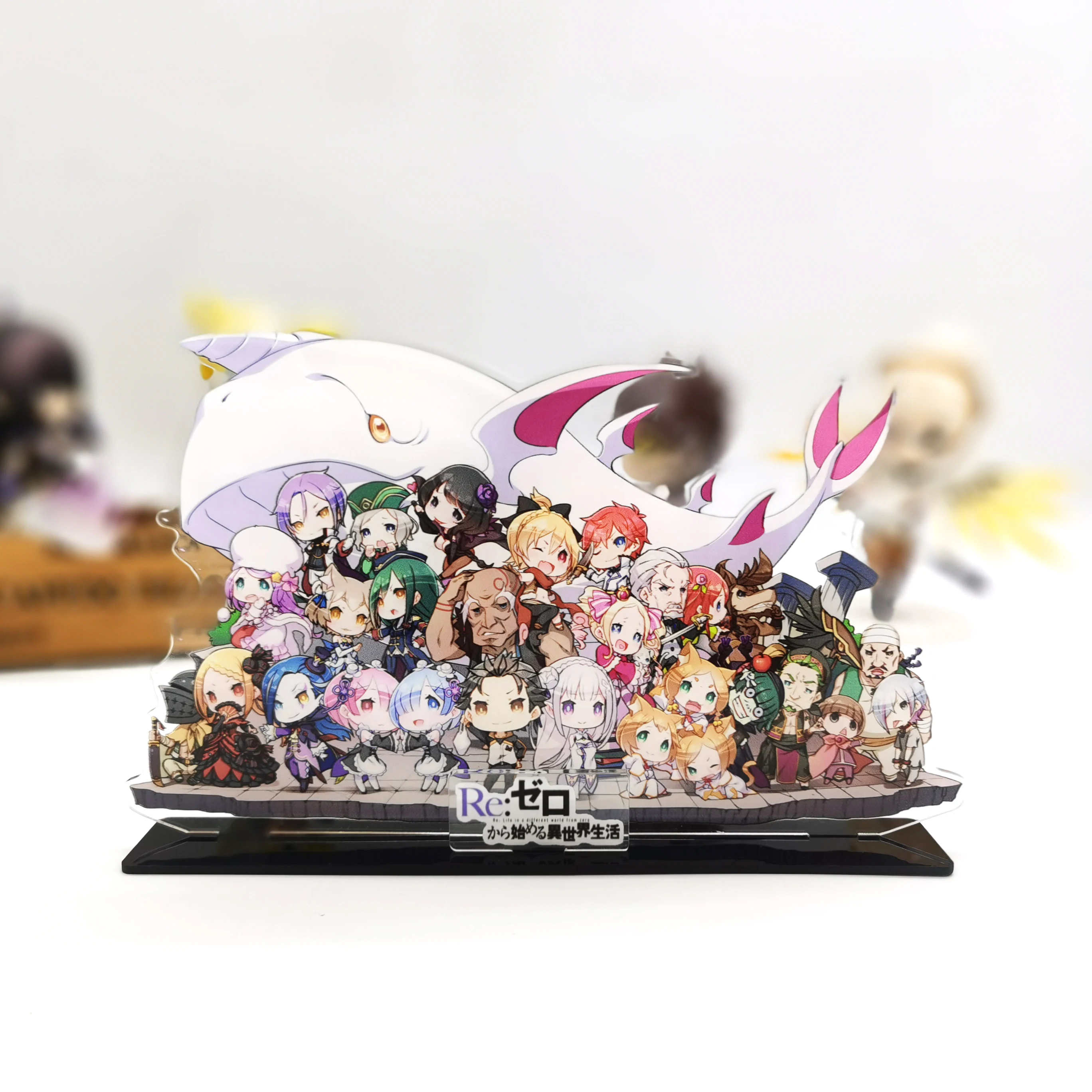 

Re Zero kara Hajimeru Isekai Seikatsu Emilia Subaru Rem Ram Crusch Felix acrylic stand figure model plate holder topper anime