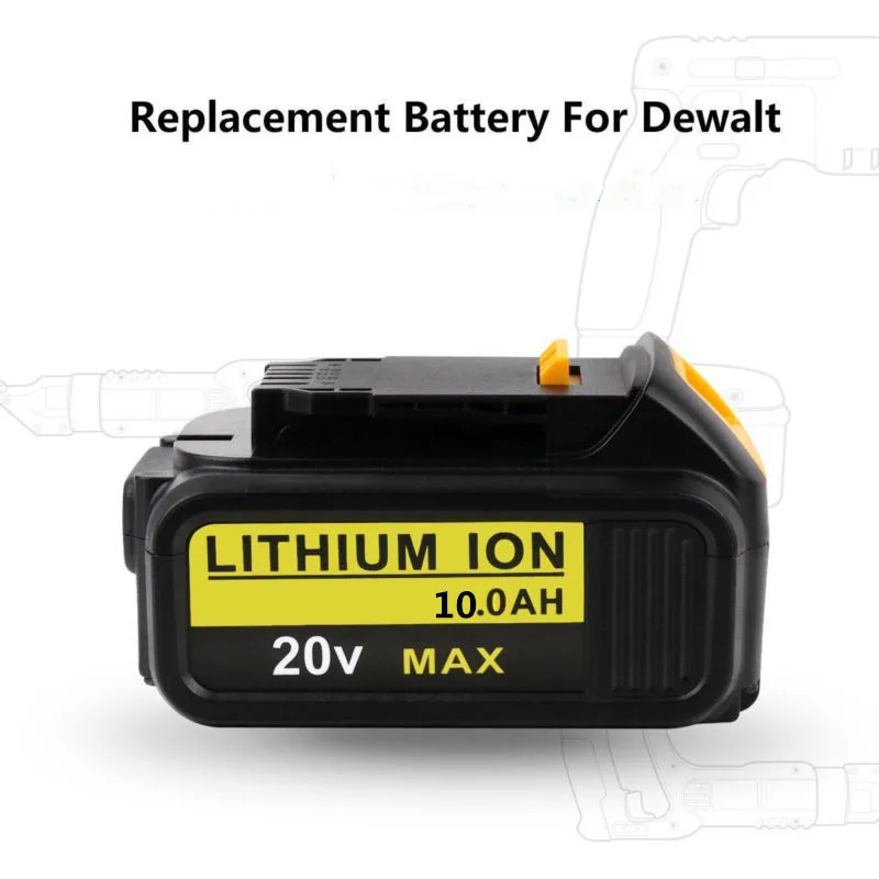 

100% Original 10000mAh 20V for Dewalt Power Tool Battery DCB206 20V 10.0Ah Battery DCB206 20V Battery DCB205 DCB204-2