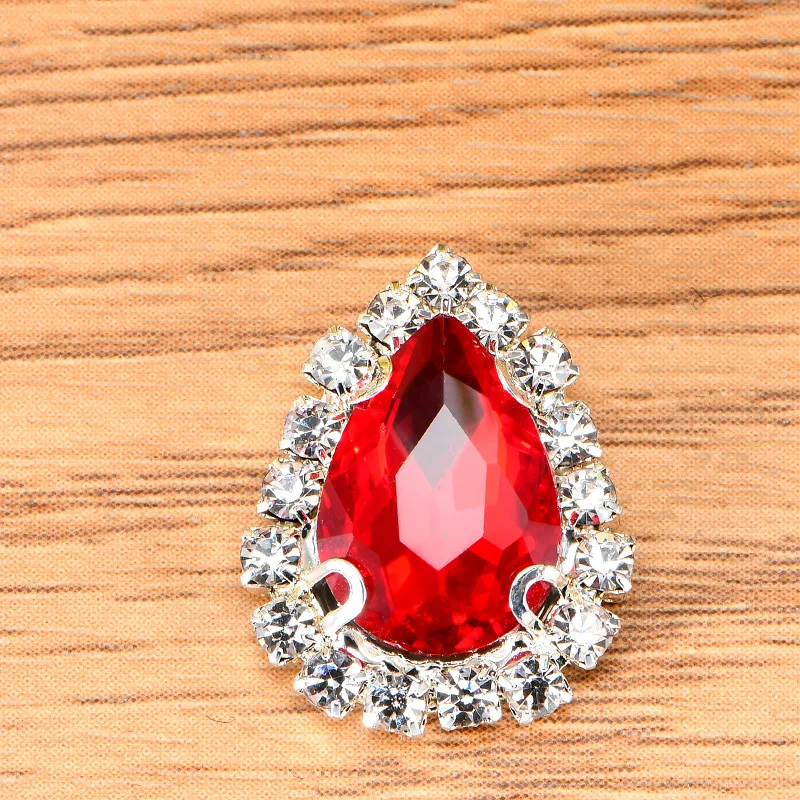 Стразы в форме капли с кристаллами и пряжкой стразы со стразами металлической