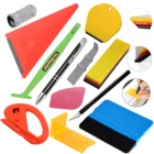 Набор инструментов FOSHIO для обмотки автомобиля, скребок из винилового углеродного волокна для удаления наклеек PPF, оттенок окон и стекла, резиновый скребок, резак для ножа