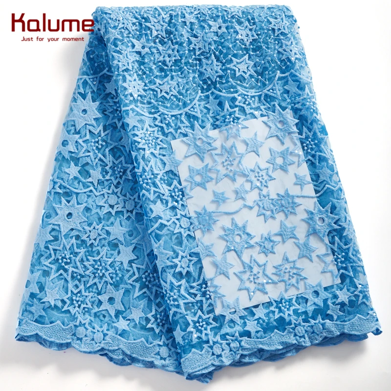 

Африканская кружевная ткань Kalume Skyble, французская сетка, молочный шелк, кружевная ткань с вышивкой, нигерийский тюль, кружевная ткань для вечерние 2294