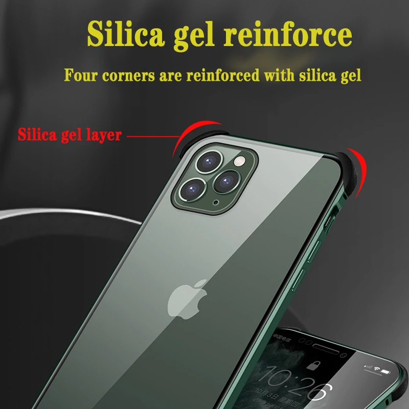 Металлический ударопрочный двухслойный защитный чехол на мобильный телефон для