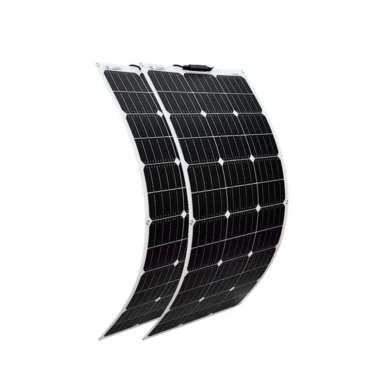 spesifikasi 18V 250W 500W Panel Surya Fleksibel ETFE Pengisi Daya Ponsel Surya Untuk Ponsel Pintar Pengisi Daya Baterai Konektor Mobil RV Perahu Berkemah