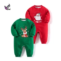 yg baby clothes climbing clothes santa claus plush one piece clothes baby boys and girls long sleeved warm clothes 0 2 years old