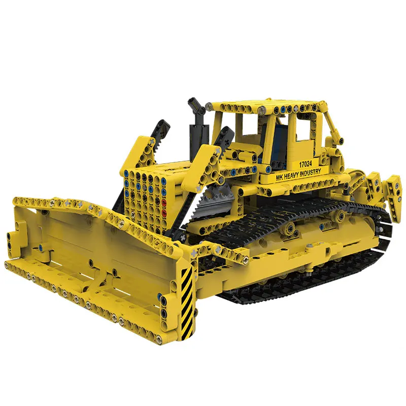 Высокотехнологичный автомобиль MOULD KING 17024 бульдозер с управлением через приложение RC гусеница D8K набор