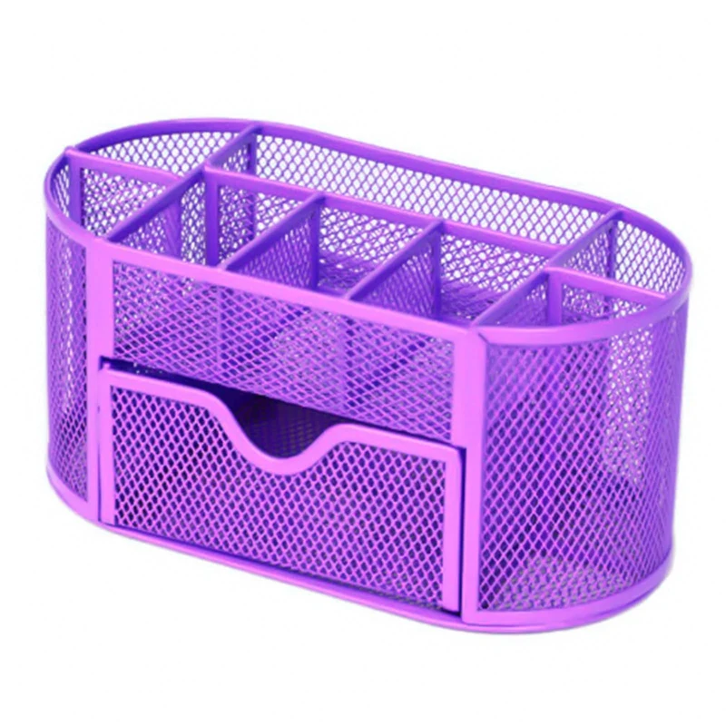 

Nine Grid Combination Storage Box Pen Holder Multifunctional Stationery Desk Mesh Pen Holder School Supplies Accessories