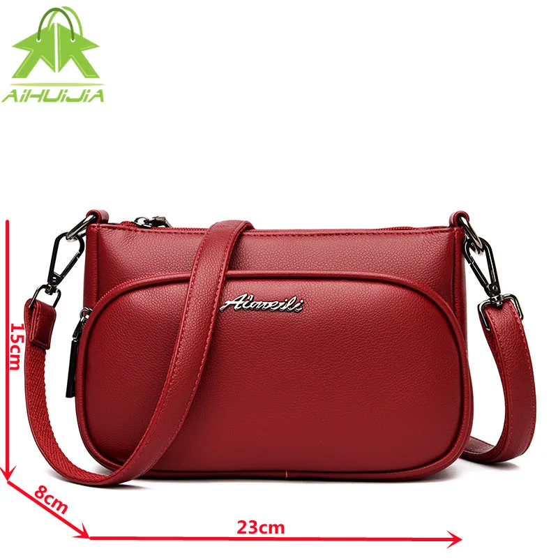 

Luxury Design Ladies Handbag Simple Solid Color Shoulder Bag 2021 New High Quality Pu Leather Female Casual Travel Messenger Bag
