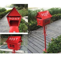 130cm rural villa security stand mail box newspaper letterbox garden park postbox letter box outdoor community mailbox jhc 2113