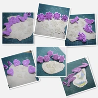 polymer clay tool embossing plastic stamp mandalasnowbutterflyflower pattern stammping sheet pottery ceramic texture tools