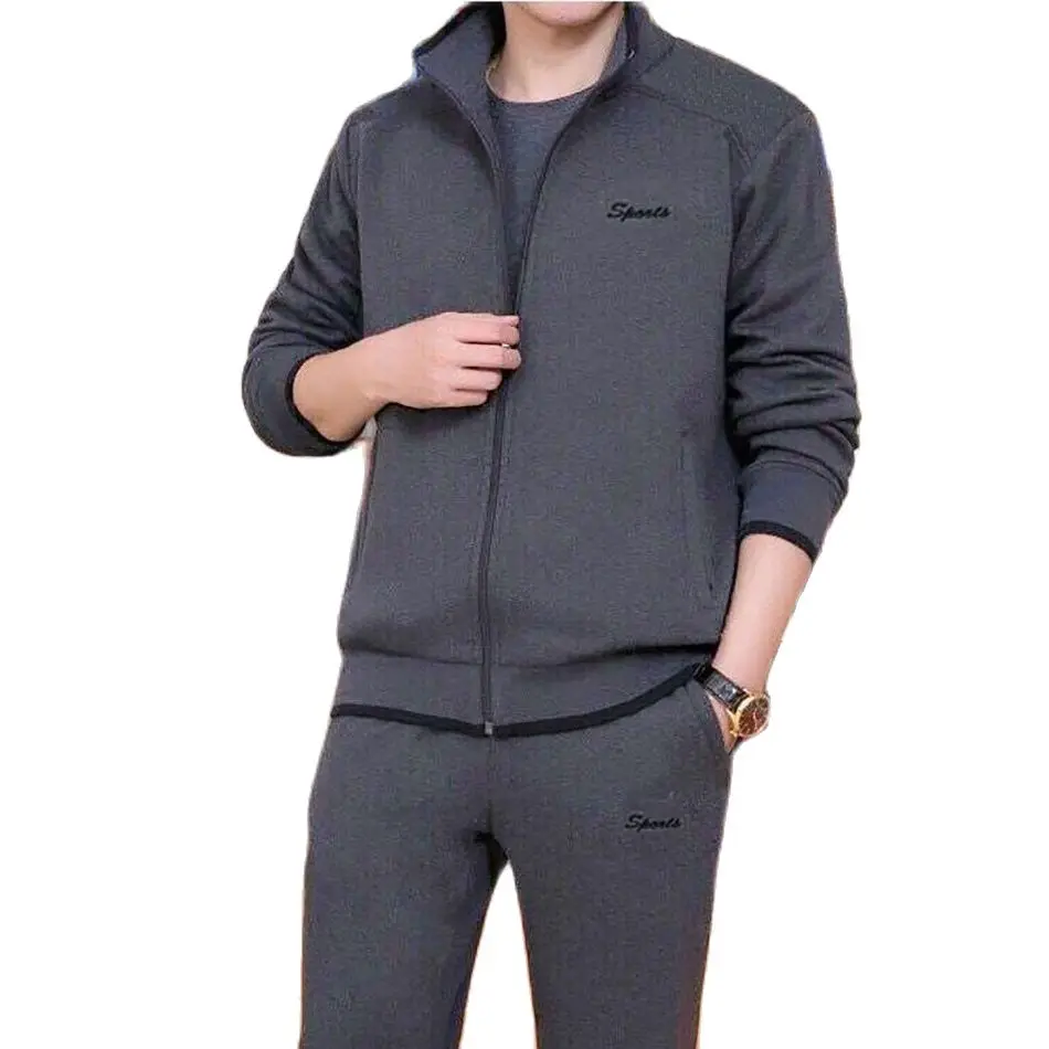 

Мужской спортивный костюм из 2 предметов, Повседневная Свободная Спортивная одежда для мужчин среднего возраста, весна-осень 2021