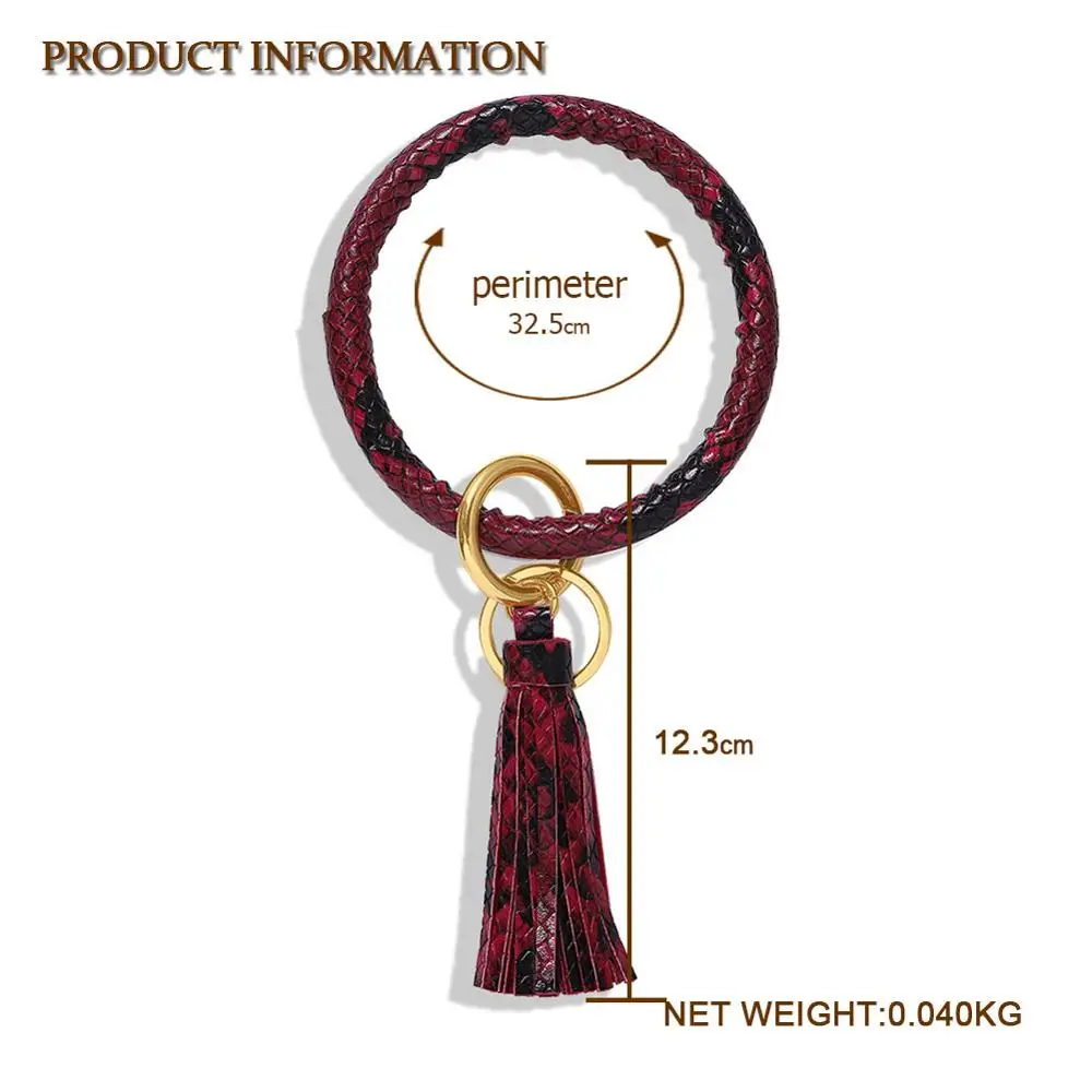 62 цвета бохо Леопардовый принт большие брелки для женщин и мужчин модные кожаные