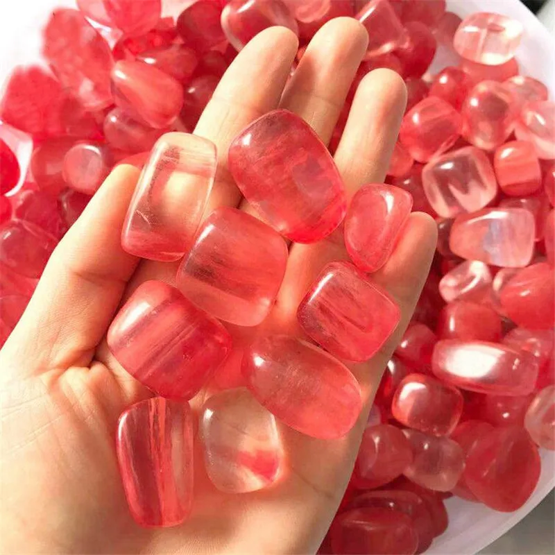 

100g Red Smelting Stone Watermelon Quartz crystal Stone Rock Mineral Stone Craft