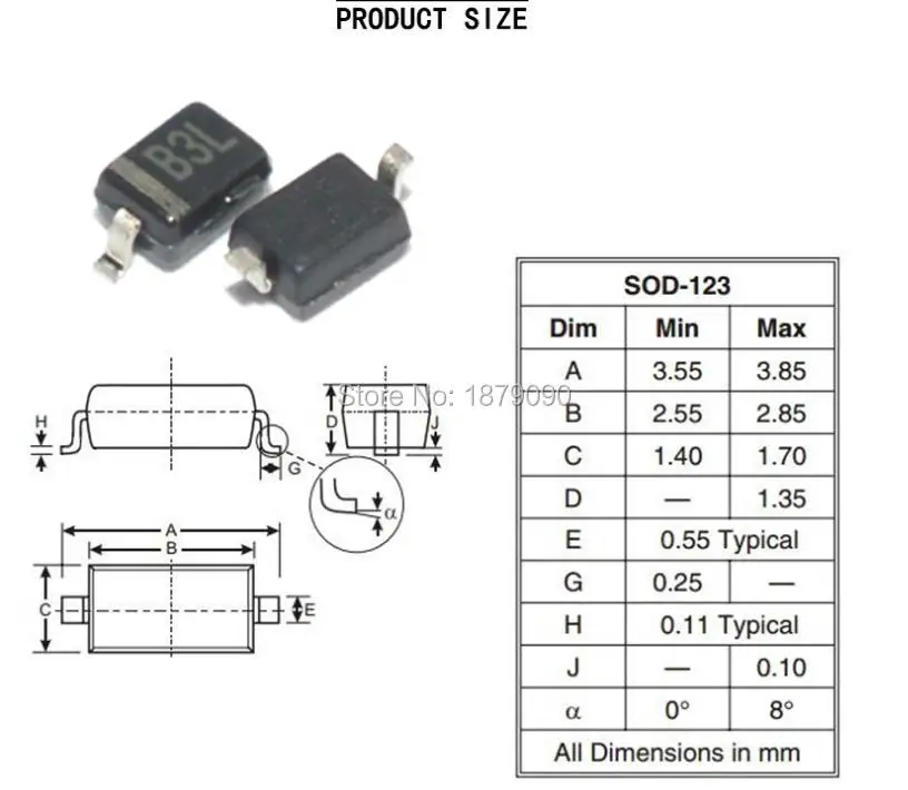 

Free Shipping MMSZ4691W MMSZ4691 MMSZ4691T1 MMSZ4691-V Zener Diode SOD-123 1206 500mW 0.5W 6.2V