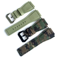 merjust 34mm24mm camo army green nylon canvas watch strap for bell series br01 br03 watchband bracelet belt