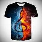 2019 Новый пламени футболка для мужчин музыка футболки 3d гитара t рубашки для мальчиков Повседневная рубашка с принтом в готическом стиле с рисунком из аниме, одежда футболки с коротким рукавом