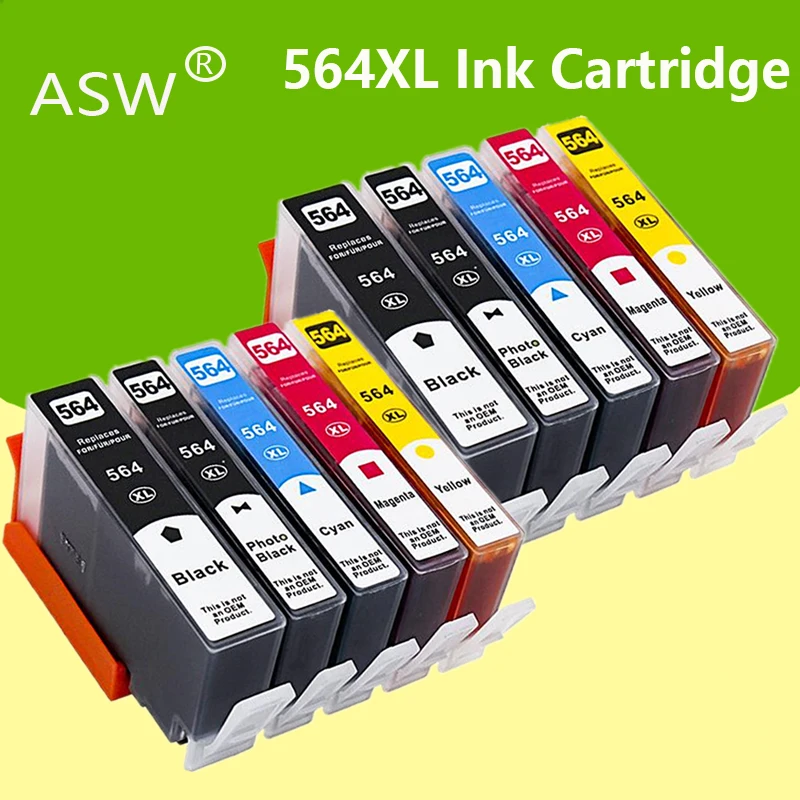 ASW 564XL чернильный картридж для hp 564xl 564 совместимый Photosmart B8550 C6324 C310a C410 6510 D5460 7510 B209a