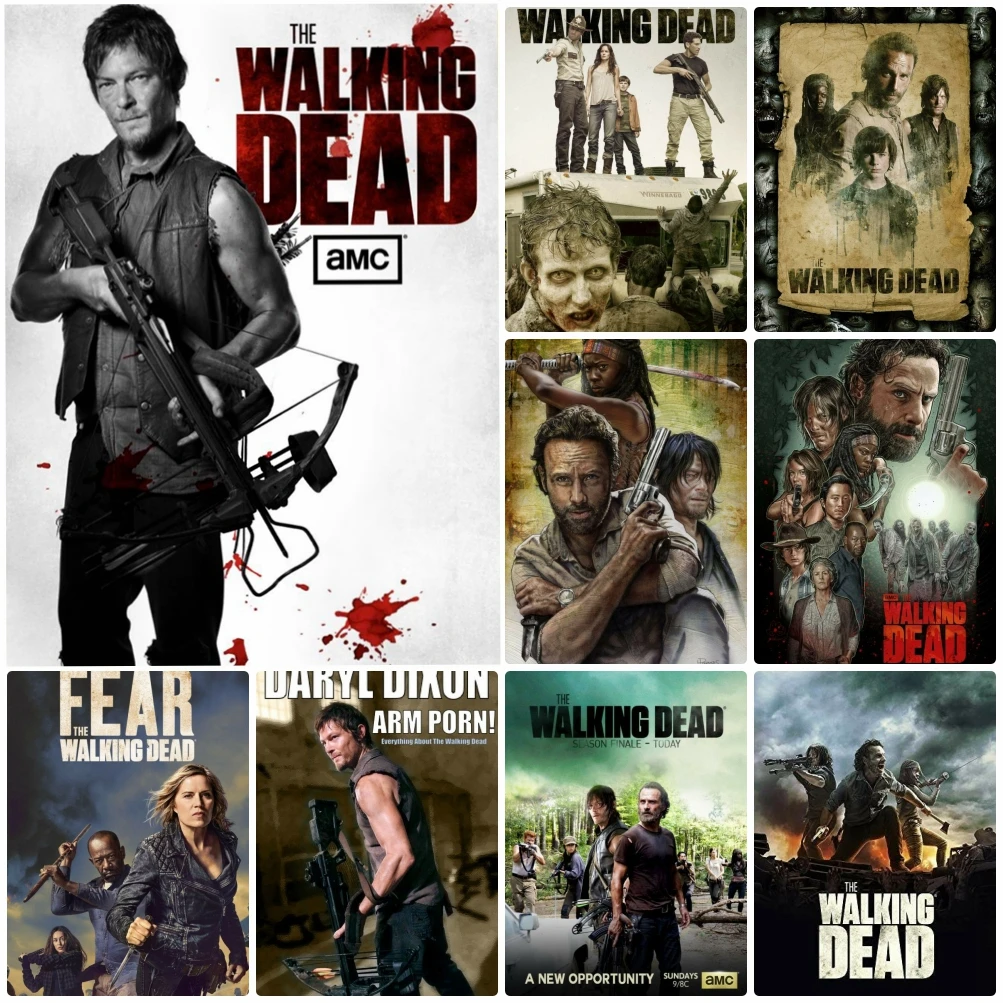 

The Walking Dead Diamond Painting Full Square/Round Cross Stitch Kits 5D DIY Diamond Embroidery Mosaic New Arrivals Home Decor