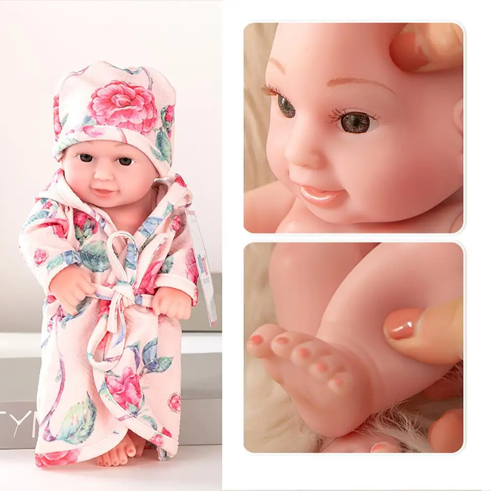 

Baby Silicone Simulation Doll Acrylic Eyes Four-legged Activity Dolls 30cm Length Suitable For Children 3 Years Old And Older
