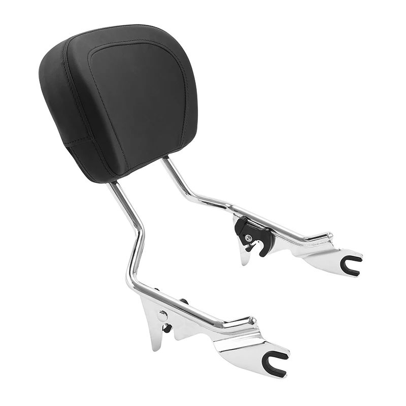 Motorcycle Detachable Backrest Sissy Bar For Harley Touring Street Glide Road King Electra 2009-2022 2019 18 black/chrome |