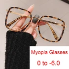 Ретро Анти Blue Ray близорукость очки 2021 женские массивные квадратные очки для мужчин синий светильник Блокировка Модные оптические очки от 0 до-6,0