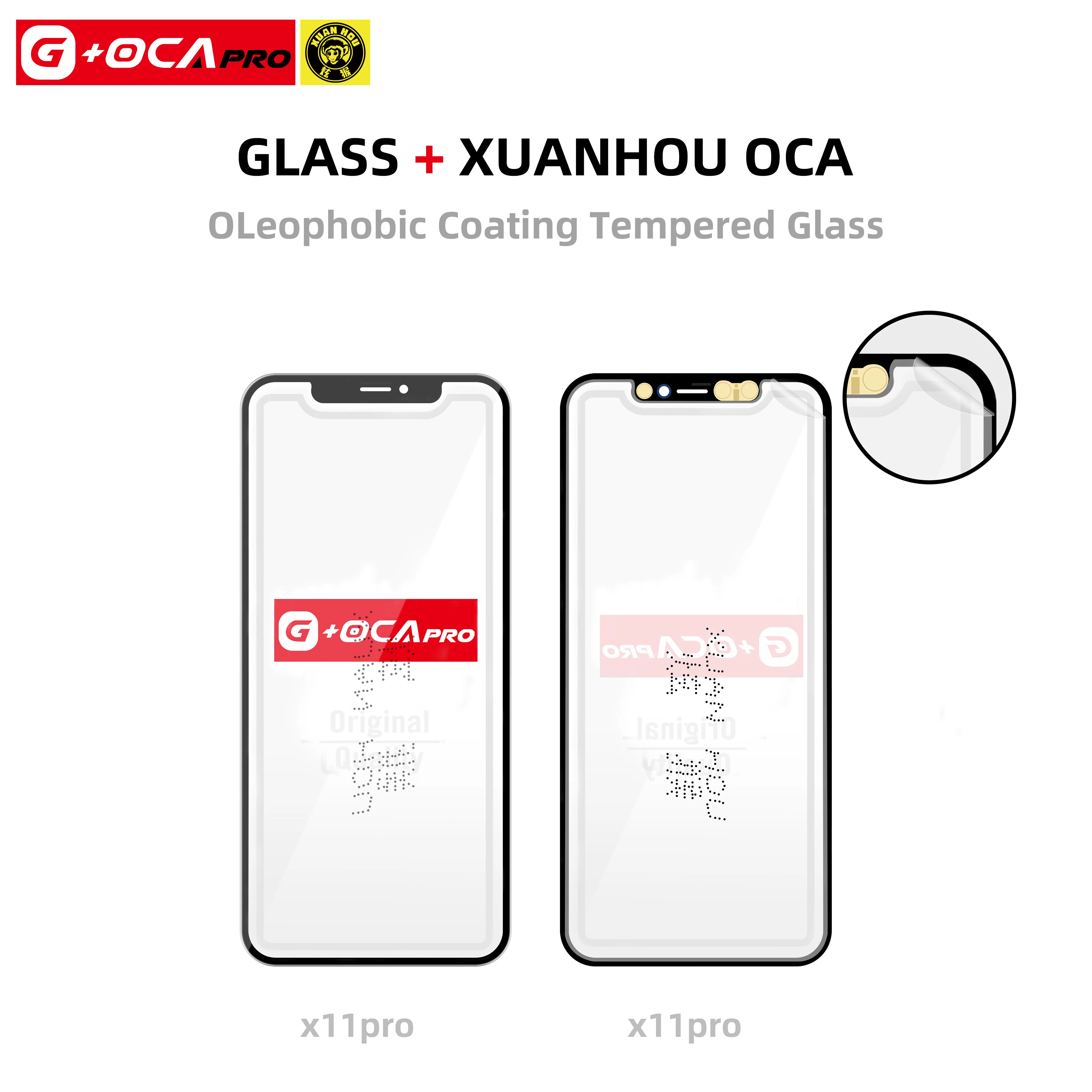 

Free Shipping AAA Quality Glass for Iphone 11 /11 pro /11 pro max Replacement Front Outer Glass Lens With OCA