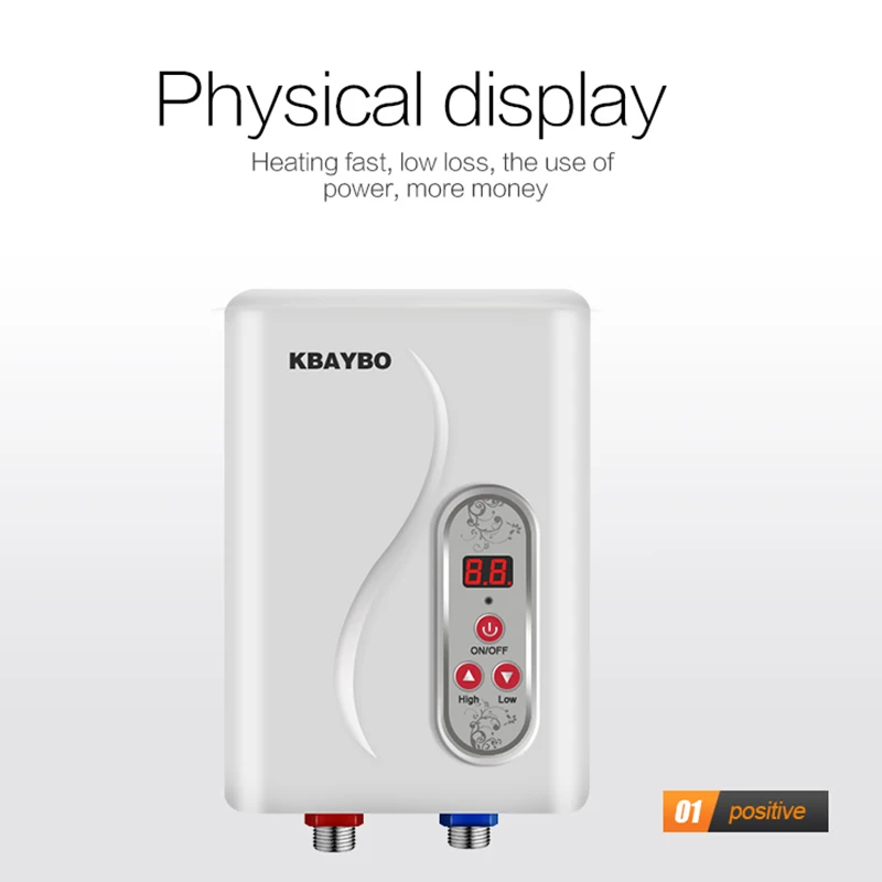 7000 Вт Электрический нагреватель воды мгновенный безрезервуарный