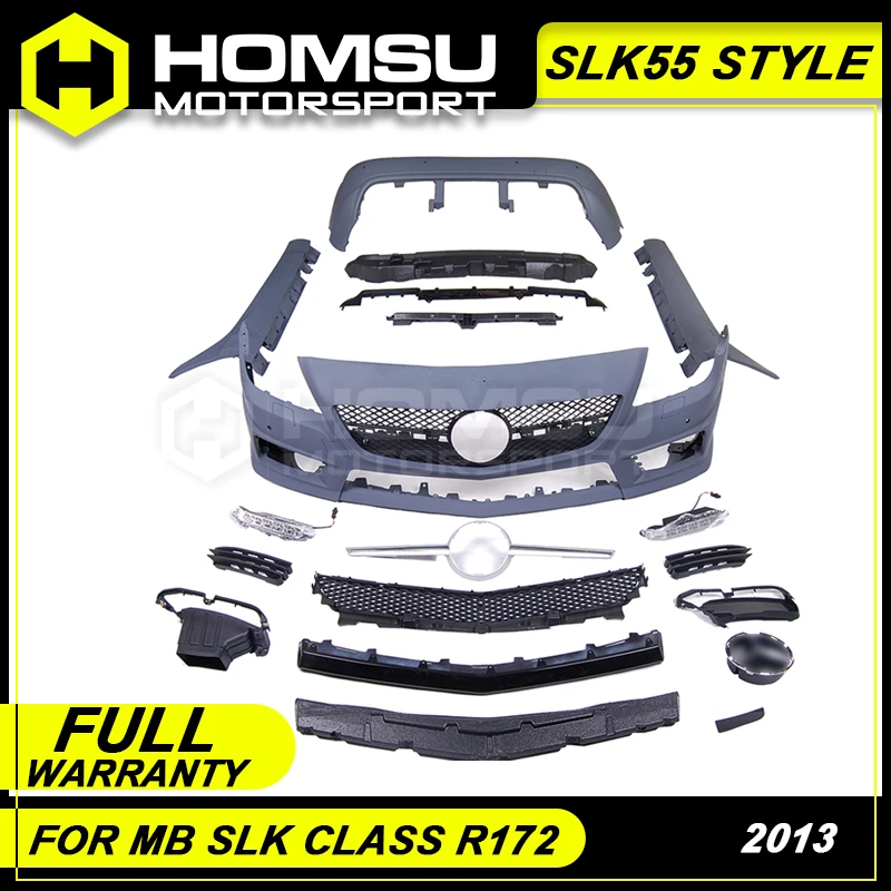 SLK55 Стиль FRP Неокрашенный корпус комплект передний задний бампер боковые юбки