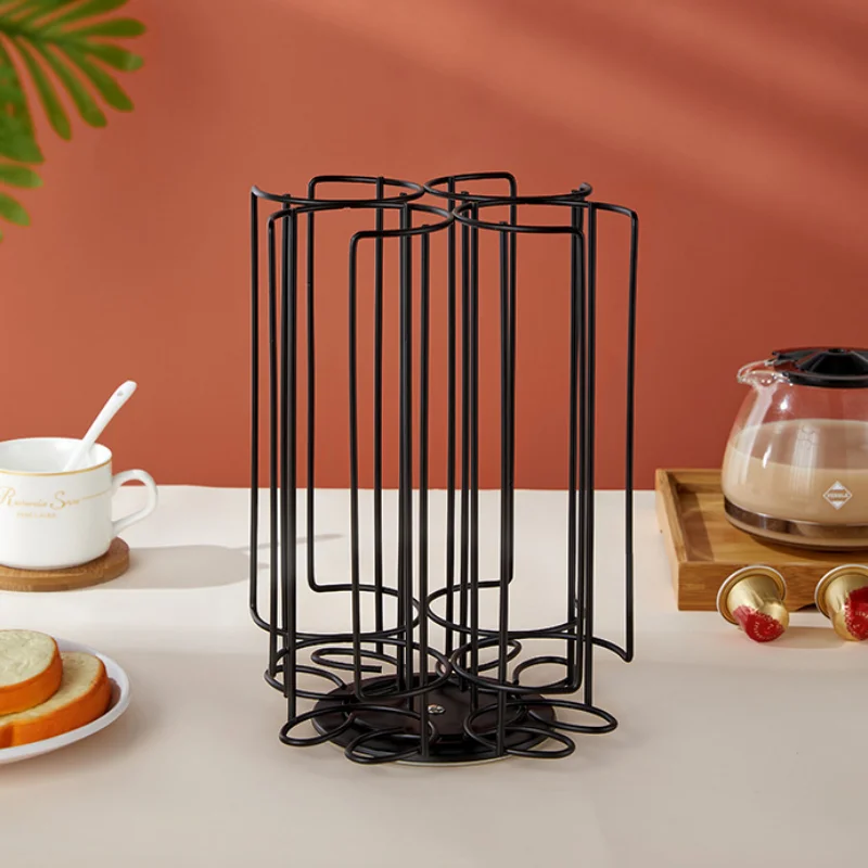 

Can Hold 32 Tablets Coffee Capsule Storage Rack Rotatable Milk Capsule Syrup Box Display Shelf Household Cold Drink Shop Tools