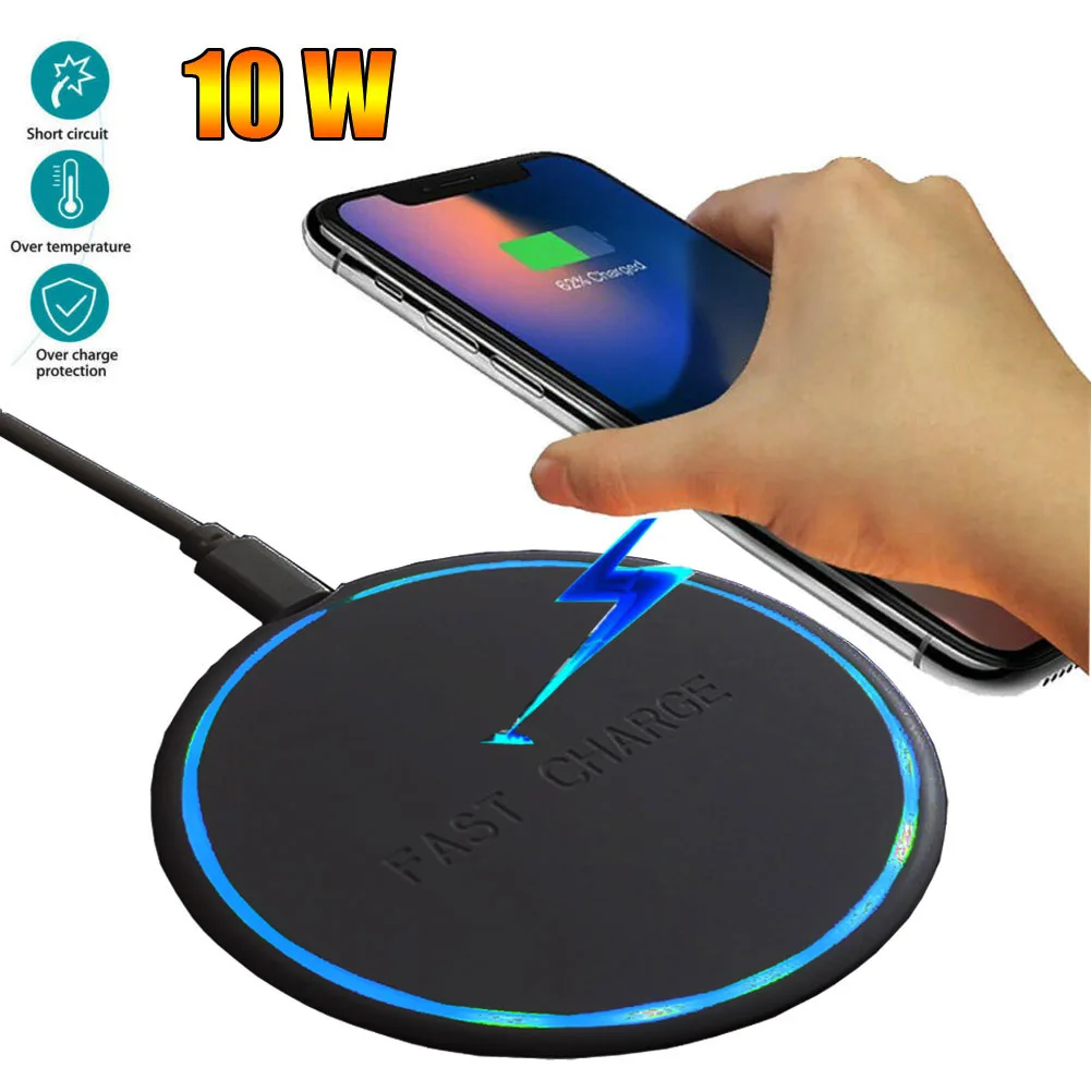 Jetjoy 10W Qi Беспроводное зарядное устройство телефон Быстрая зарядка коврик для huawei