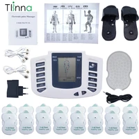 electrical muscle stimulator pulse tens electronic acupuncture therapy body relax muscle massage machine 16padsslippergloves